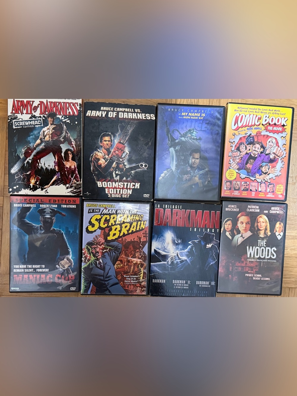 Lot Of 8 Bruce Campbell DVD, Army Of Darkness, Darkman, Maniac Cop, Etc